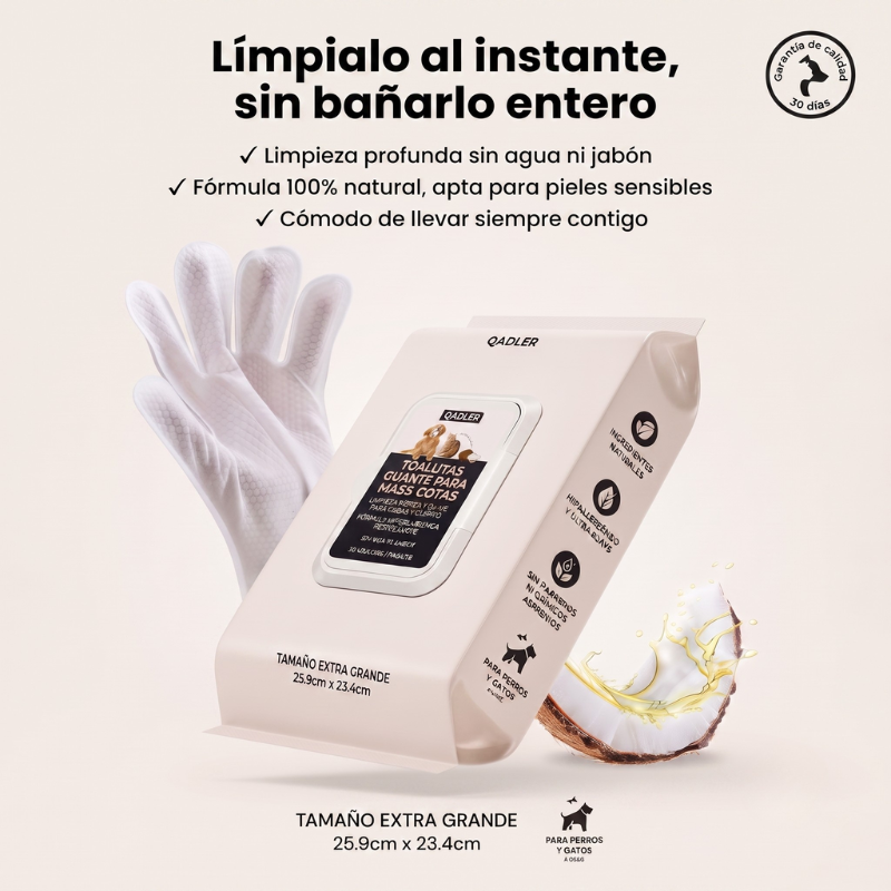 Guante Limpiador Instantáneo Perros