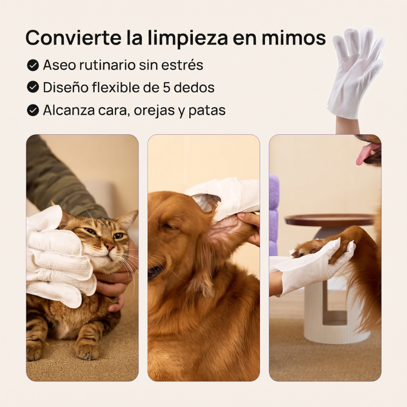 Guante Limpiador Instantáneo Perros